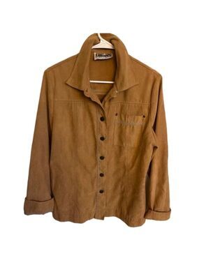 UrbanO Western style button down, faux suede, metal studs and buttons
